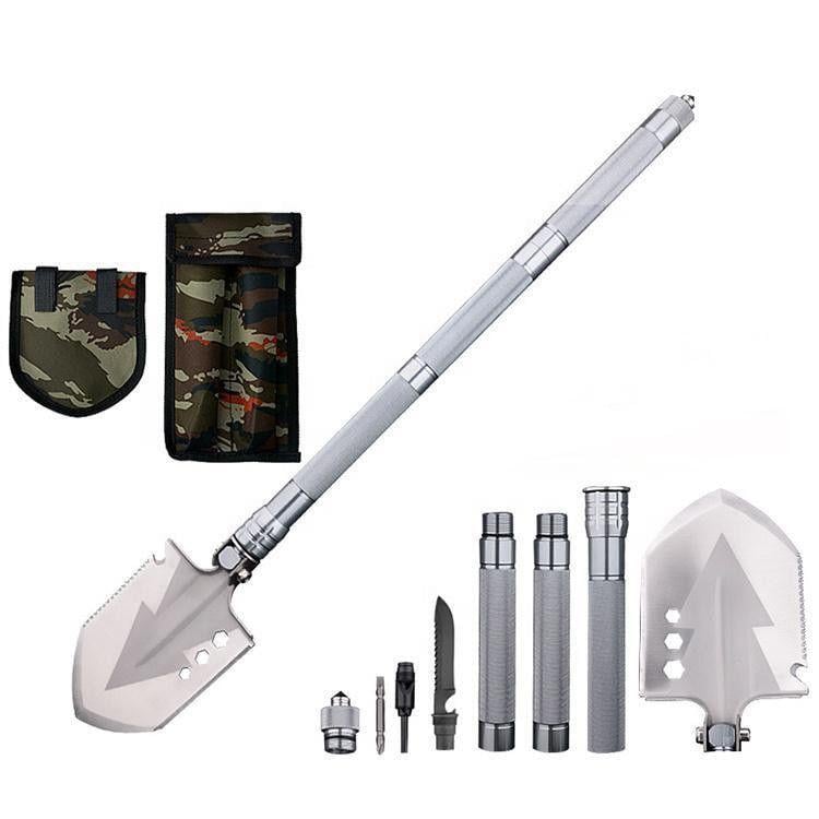 Лопата складана туристична Traveler HH004 6в1 Сірий - фото 2