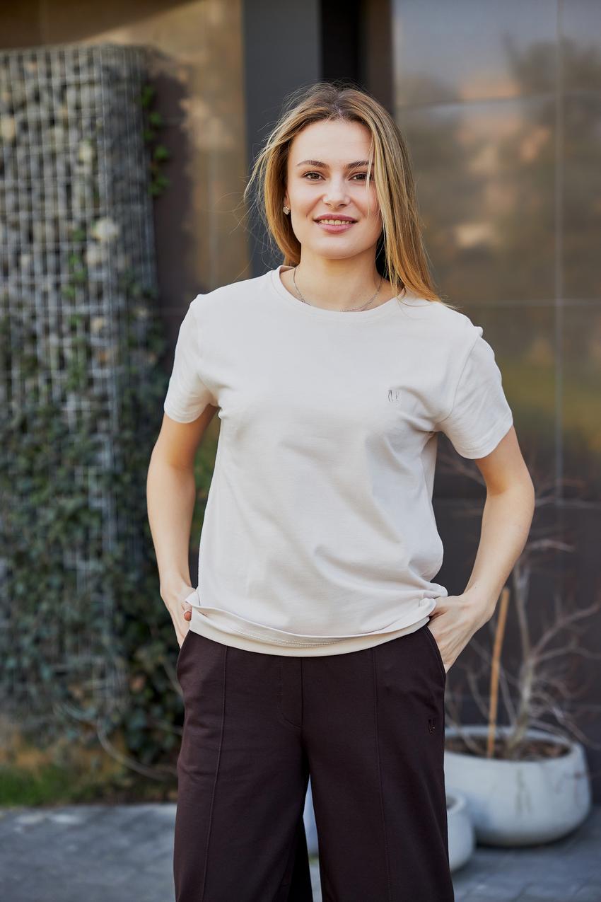 Футболка женская М178 3XL Бежевый (911-1-65)