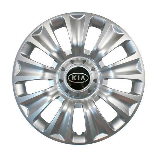 Автомобильные колпаки SKS 424 R16 с логотипом Kia 4 шт. Серебристый
