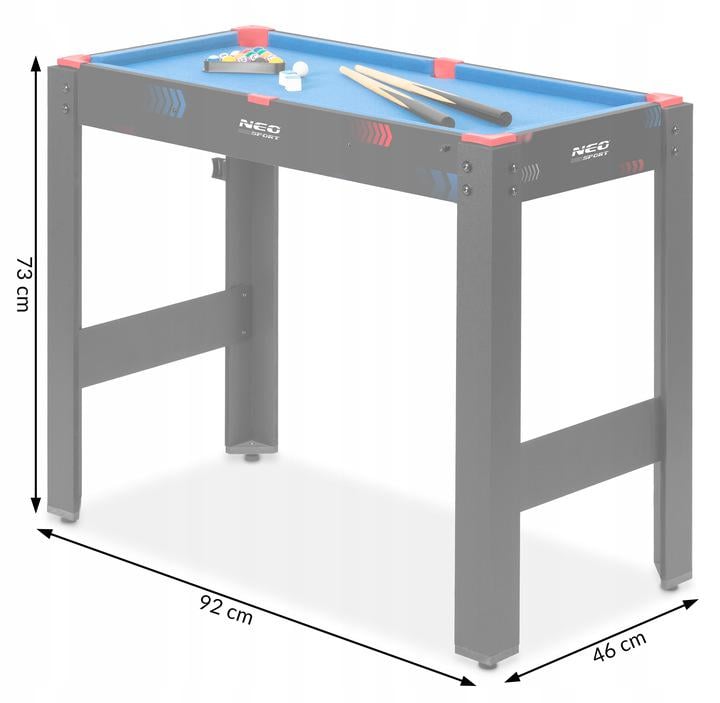 Стол мультиигровой Neo-Sport NS-810 5в1 стрельба из лука/пинг-понг/аэрохоккей/бильярд/баскетбол (181000) - фото 9