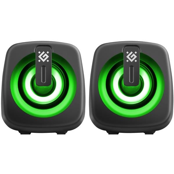 Акустическая мультимедийная система 2.0 Defender J1 6Вт USB 3,5 мм mini-jack с подсветкой Black (65961) Акустическая мультимедийная система 2.0 Defender J1 6Вт USB 3,5 мм mini-jack с подсветкой Black (65961)