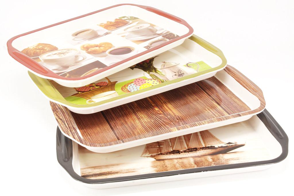 Комплект підносів із 4 шт. A-Plus Меламін 0586 29х48 см (DR001440)