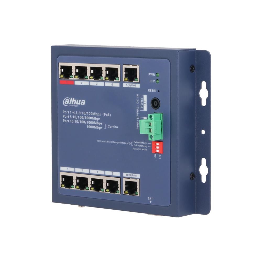 Коммутатор Dahua 8-портовый управляемый PoE DH-CHS4110-8ET-90-F