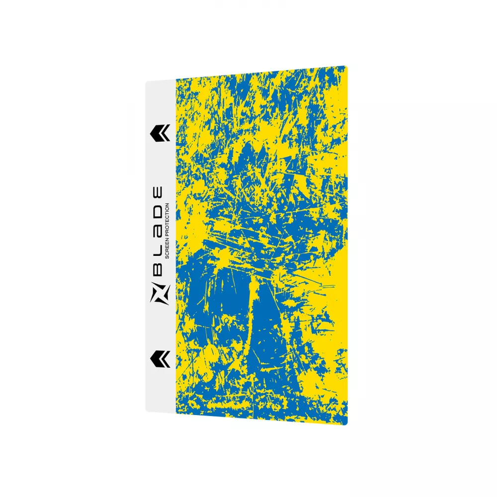 Защитная гидрогелевая пленка для телефонов и гаджетов BLADE Hydrogel Screen Protection back Ukrainian series texture (548912)