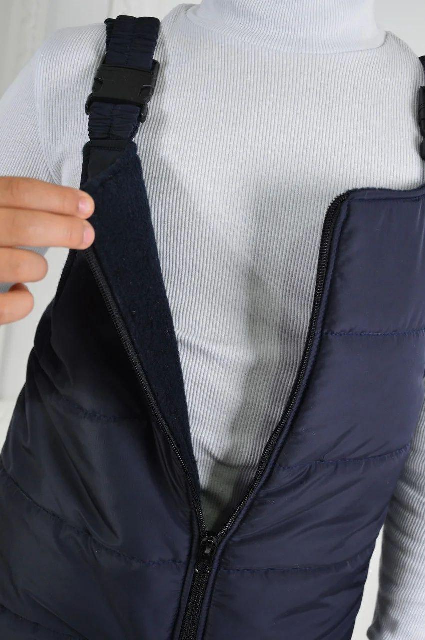 Напівкомбінезон зимовий для дівчинки 134 см Темно-сірий (PN-14587-134тс) - фото 5