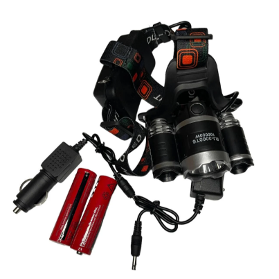 Фонарь налобный Bailong BL-RJ-3000-T6 аккумуляторный 4 режима Черный (10122) - фото 2 Фонарь налобный Bailong BL-RJ-3000-T6 аккумуляторный 4 режима Черный (10122) - фото 2