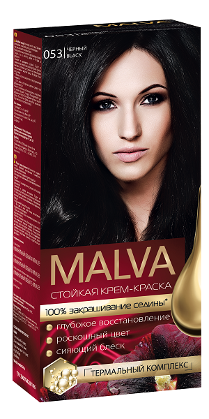 Фарба для волосся Malva Hair Color 053 Чорний (101302) - фото 1