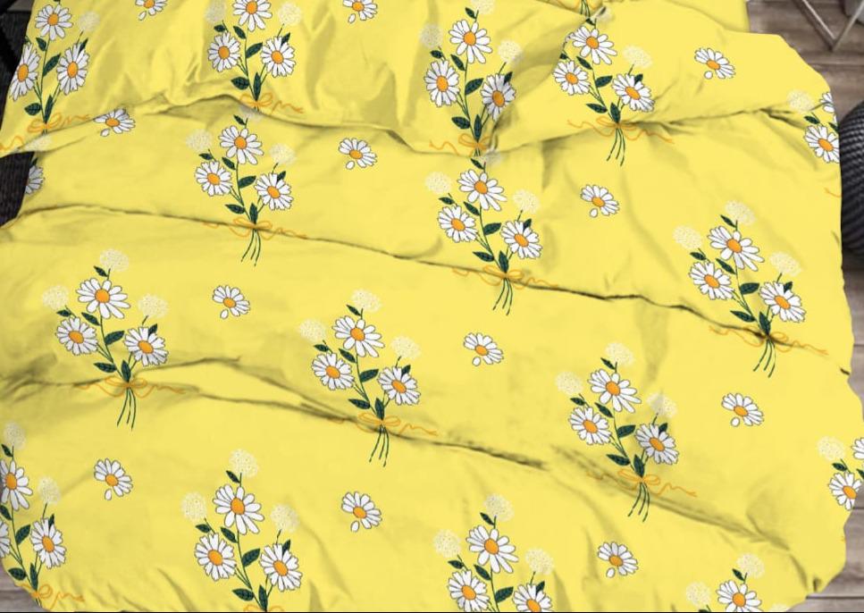 Простыня Zastelli Chamomile on Yellow бязь 145х210 см Разноцветная (20523)