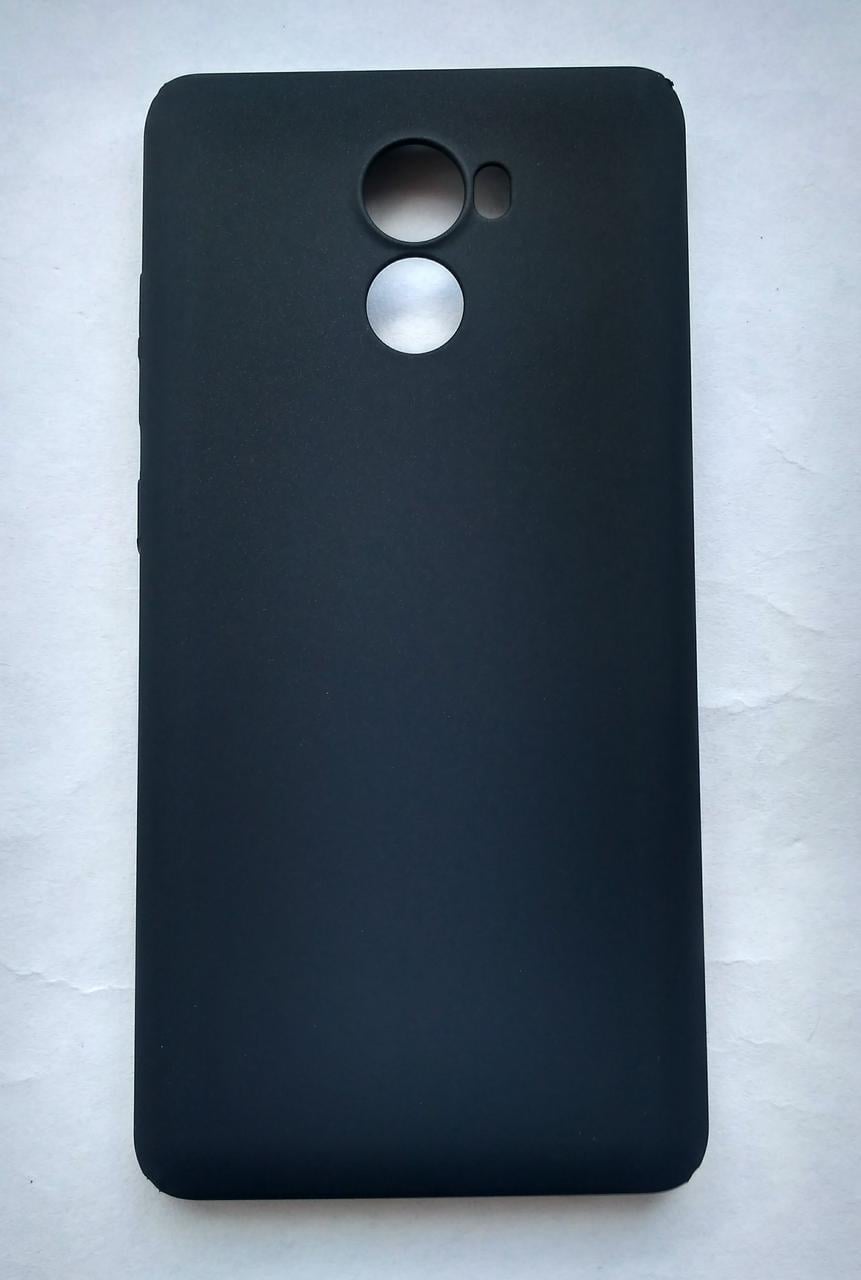 Пластиковый чехол Xiaomi Redmi 4 матовый Черный