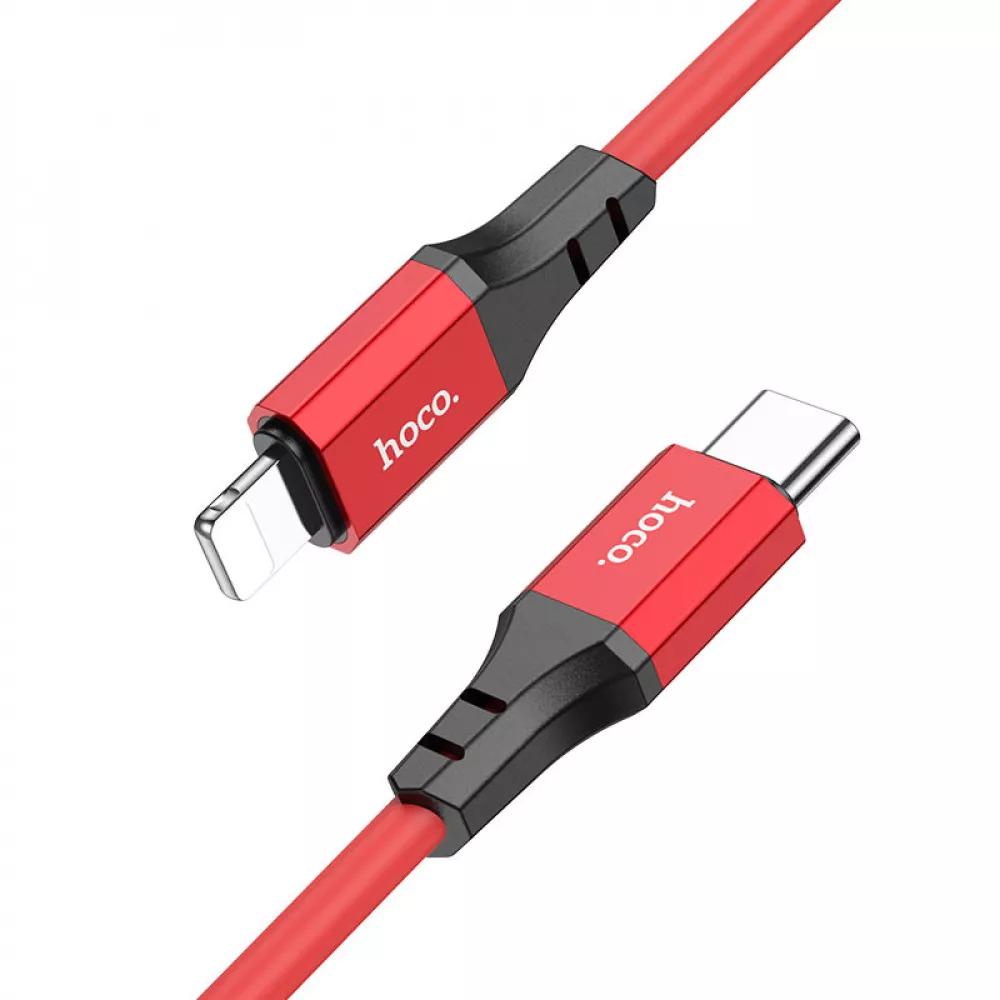 Кабель Hoco X86 Spear Silicone Type-C to Lightning 20 W 1 м Red (554242) Кабель Hoco X86 Spear Silicone Type-C to Lightning 20 W 1 м Red (554242)