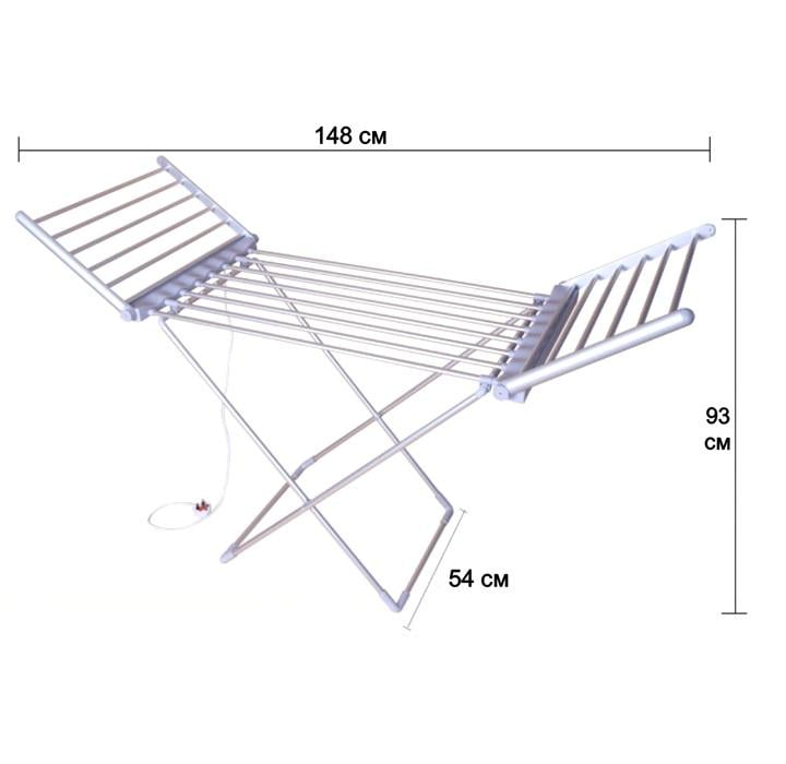 Електросушарка для білизни A-PLUS 349 з обігрівом бічних крил (288118) - фото 4