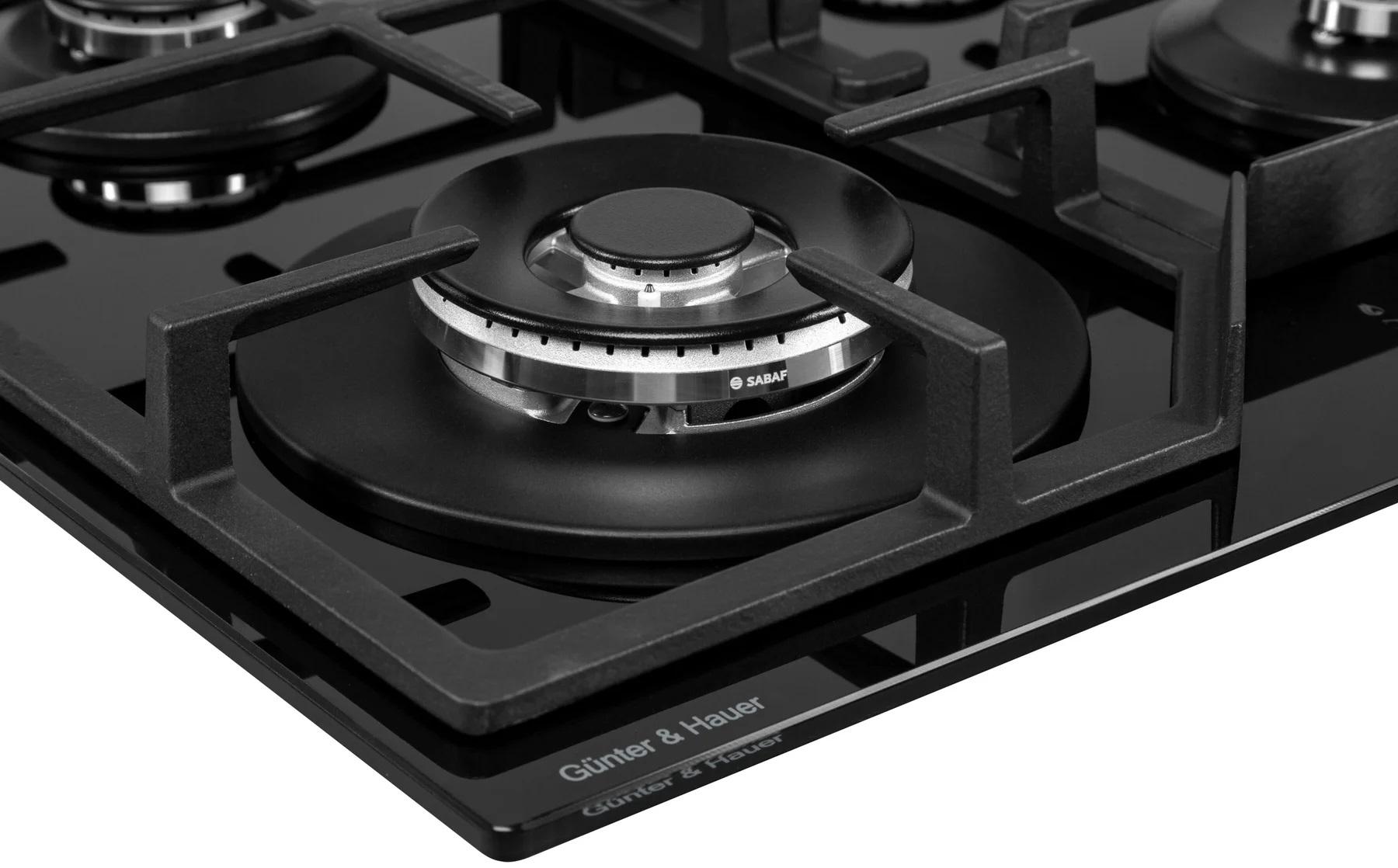 Варочная поверхность стеклянная газовая Gunter&Hauer GT 642 с турбоконфоркой - фото 5 Варочная поверхность стеклянная газовая Gunter&Hauer GT 642 с турбоконфоркой - фото 5