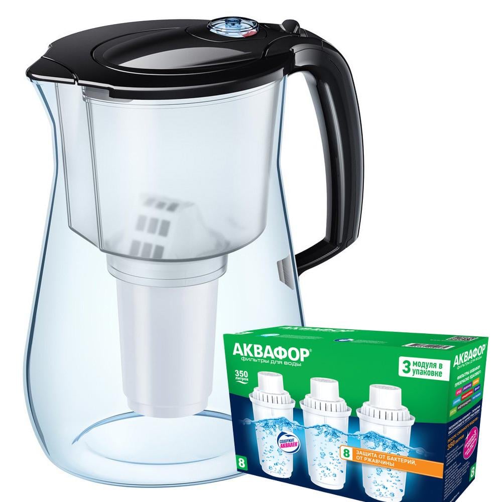 Фильтр-кувшин Аквафор Прованс три модуля В8 Черный (1847284631)