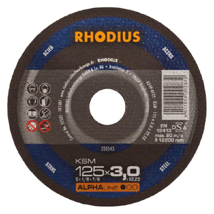 Круг отрезной по металлу Rhodius Alpha KSM A24P-BF25 F41 6600 об/мин 180x3,0х22,2 мм 200509 (13970)