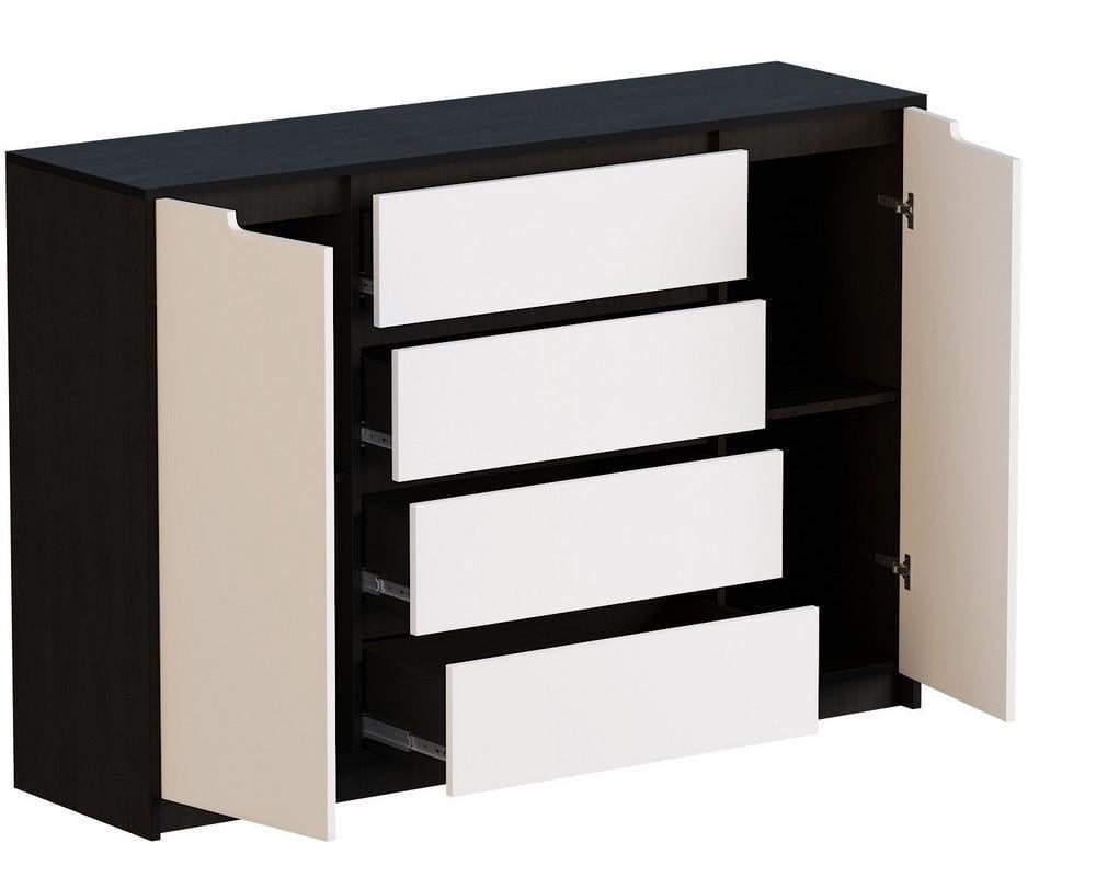 Комод Эверест Микс-3 1400х380х977 мм Венге/Белый (ЕВ20117)