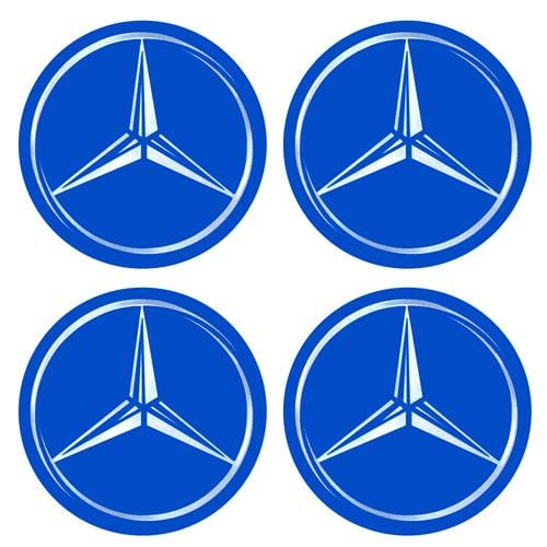 Наклейки на колпаки колес Mercedes 55 мм