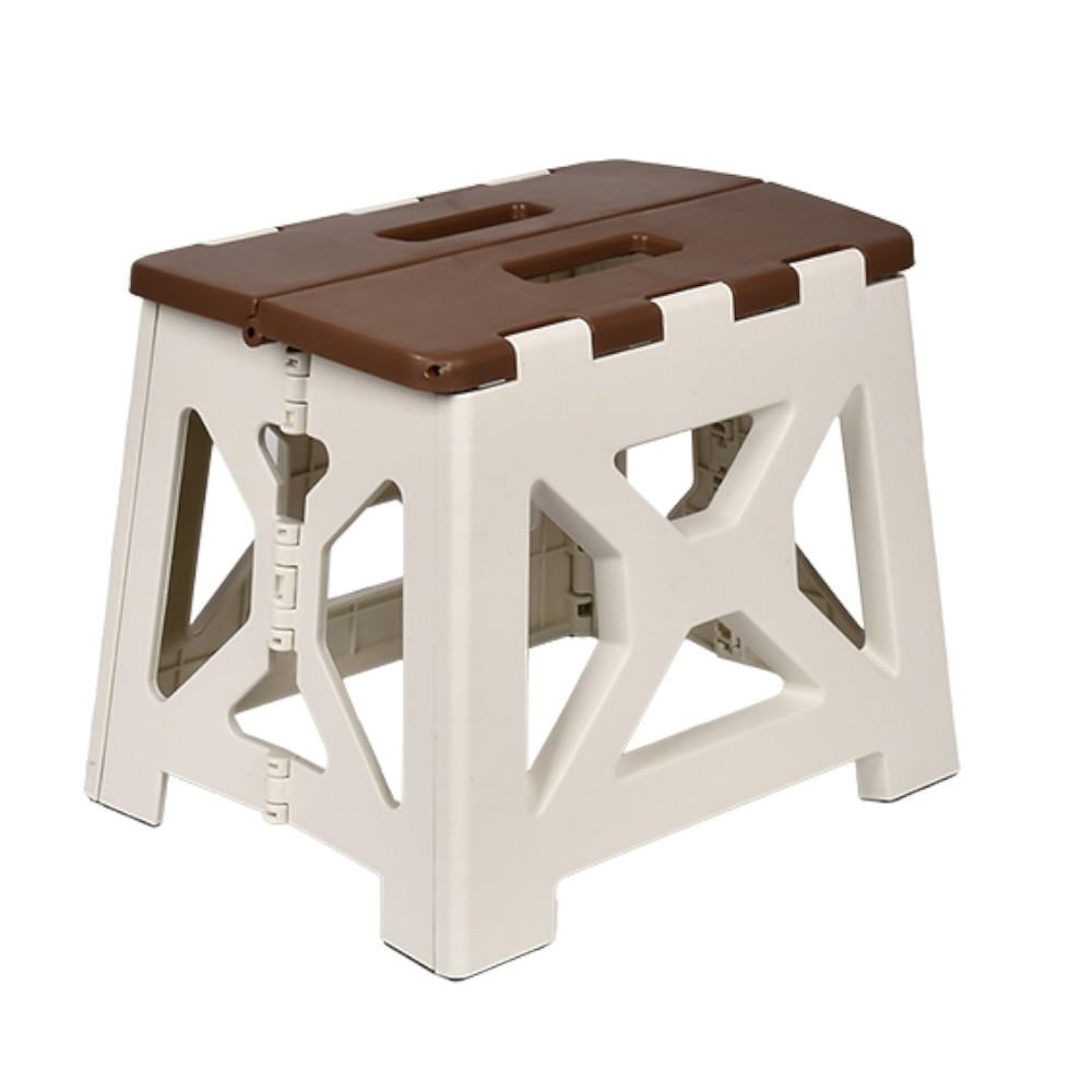 Стул раскладной R94728 21х30,5х33 см Белый с коричневым (R94106-S)