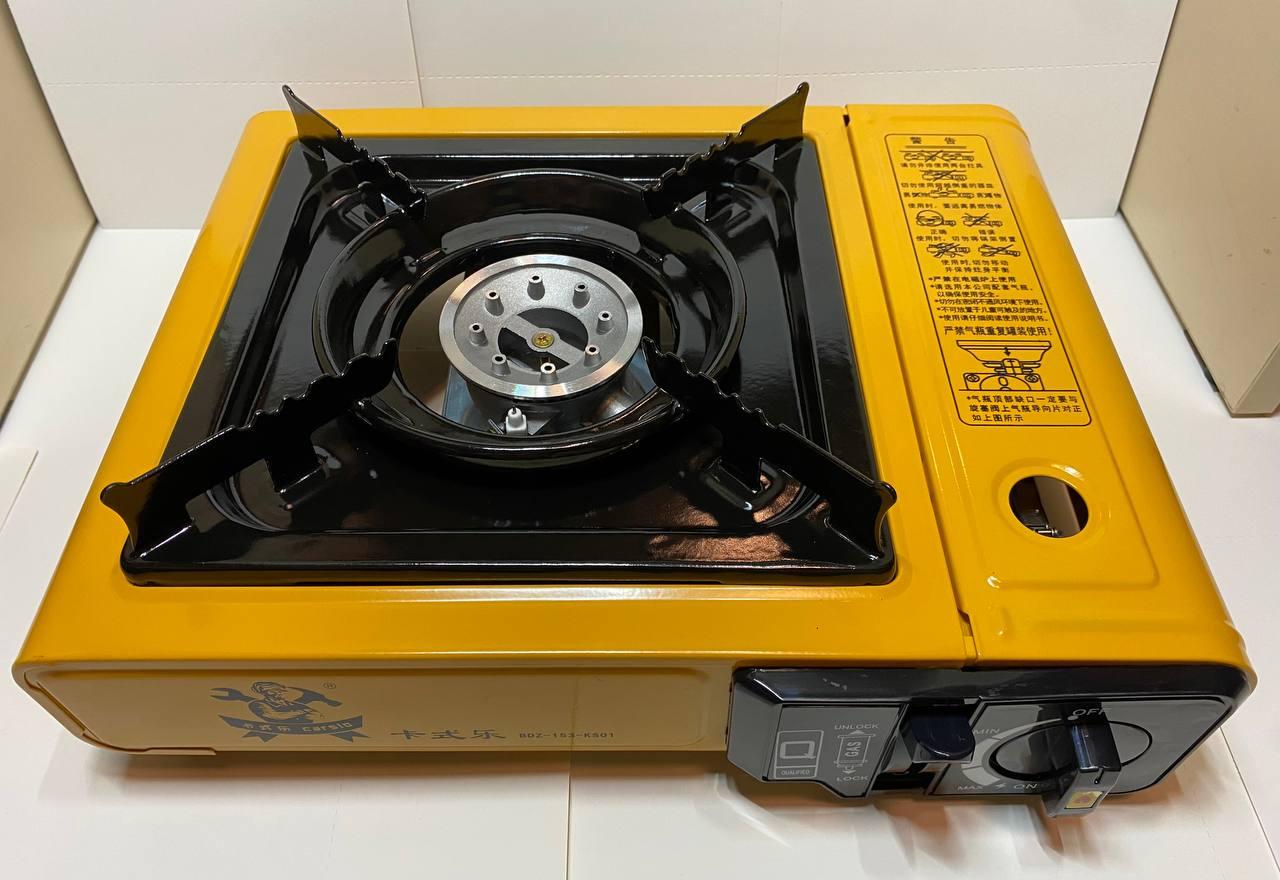 Плита газовая одноконфорочная с пьезоподжигом портативная в кейсе BDZ-153-KS01 Плита газовая одноконфорочная с пьезоподжигом портативная в кейсе BDZ-153-KS01