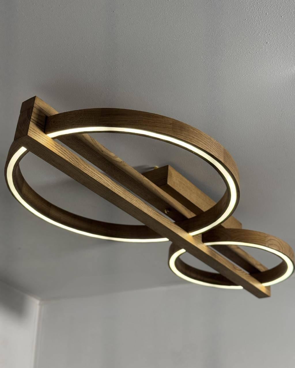 Cтельова LED-люстра LightWood Galaxy з натурального дуба Світле дерево (00000800)