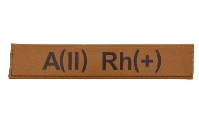 Нашивка група крові ЗСУ "A(II) Rh(+)" Койот (3578302)