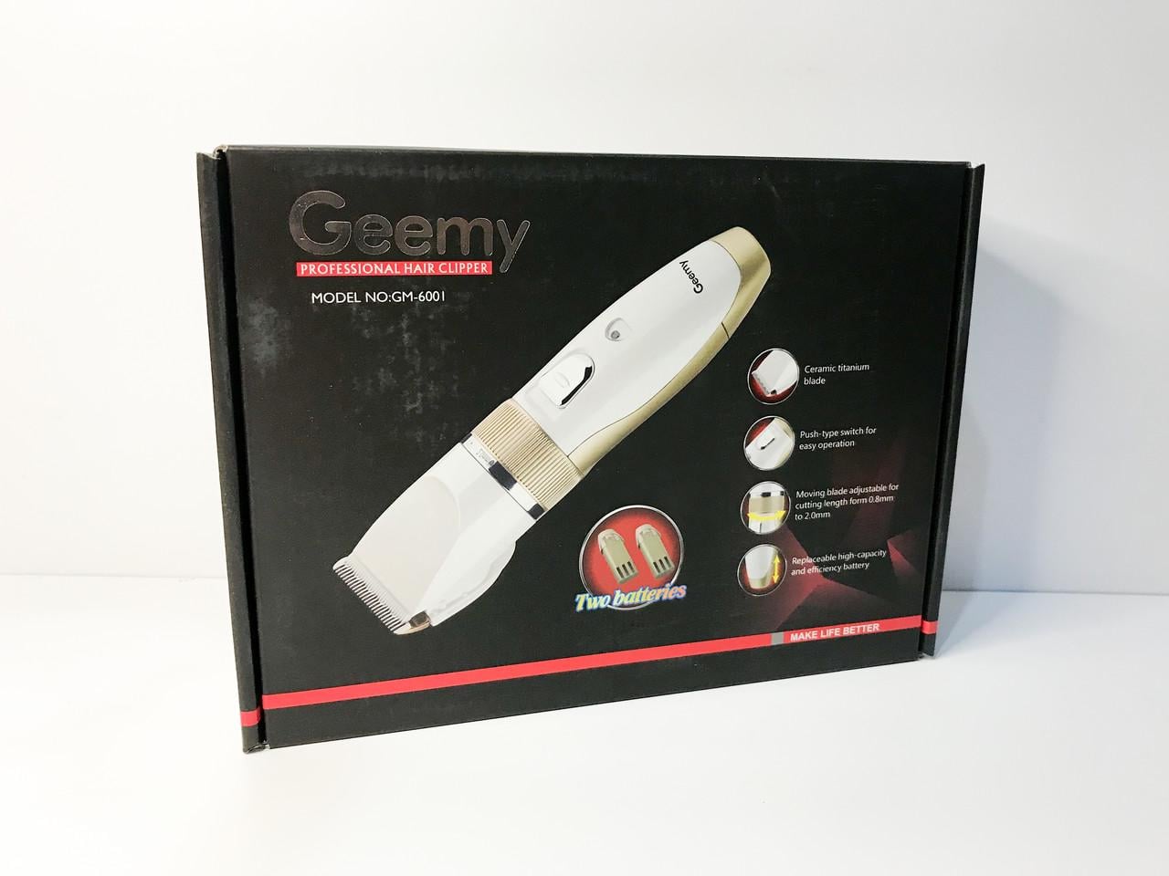 Керамическая стрижка Pro Gemei GM 6001 5 W с двумя съемными аккумуляторами - фото 8