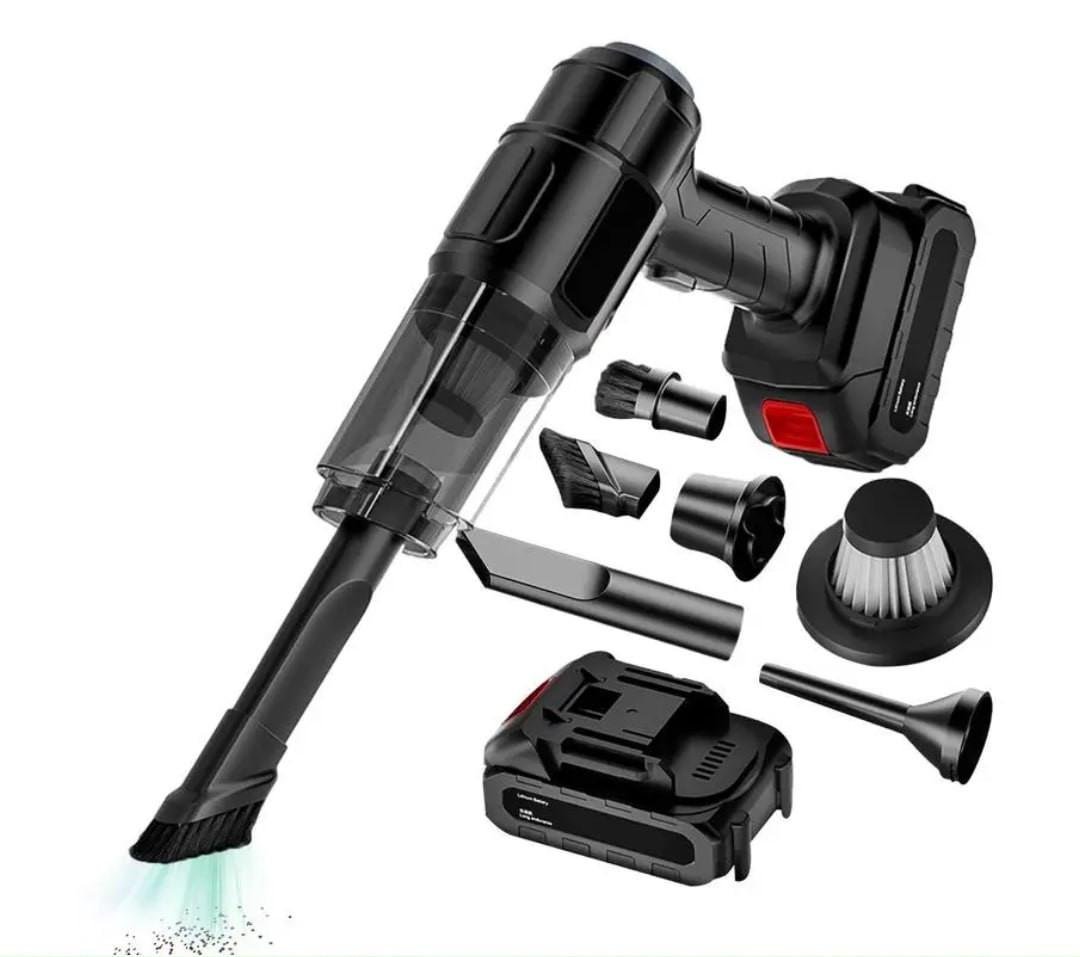 Пылесос портативный HEPA аккумуляторный автомобильный с 6 насадками фильтром 120 Вт