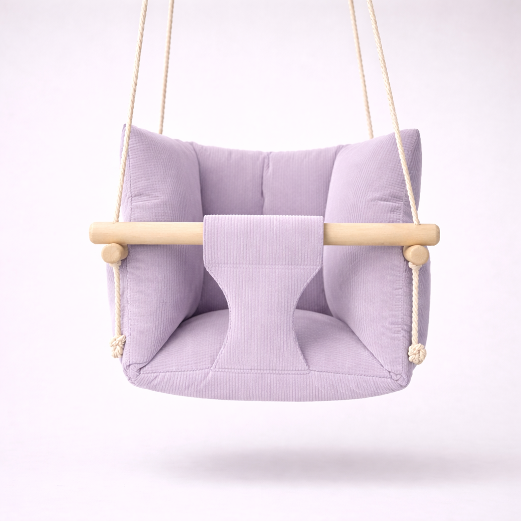 Детские качели подвесная Премиум вельвет Серый (gs-9205)