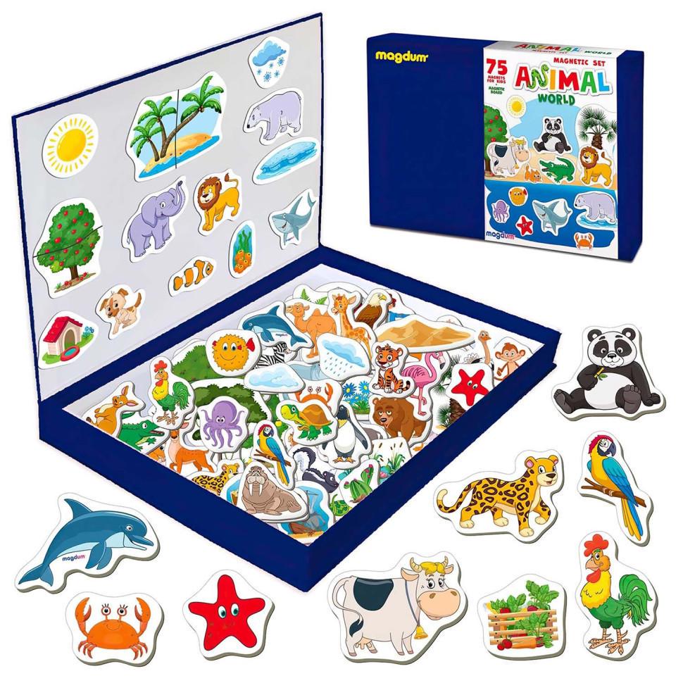 Набір магнітів Magdum Світ тварин Велика магнітна історія ML4032-05 EN 75 магнітів (RLT33307)