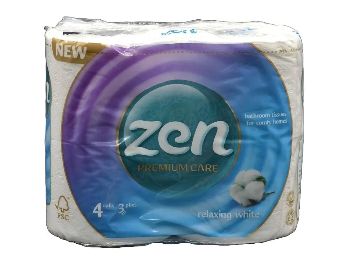 Туалетний папір ZEN Premium Care тришаровий 4 шт. (5944582100176) - фото 2