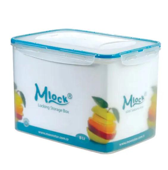 Пищевый контейнер пластиковый Motek Mlock с крышкой 8 л (ML-176)
