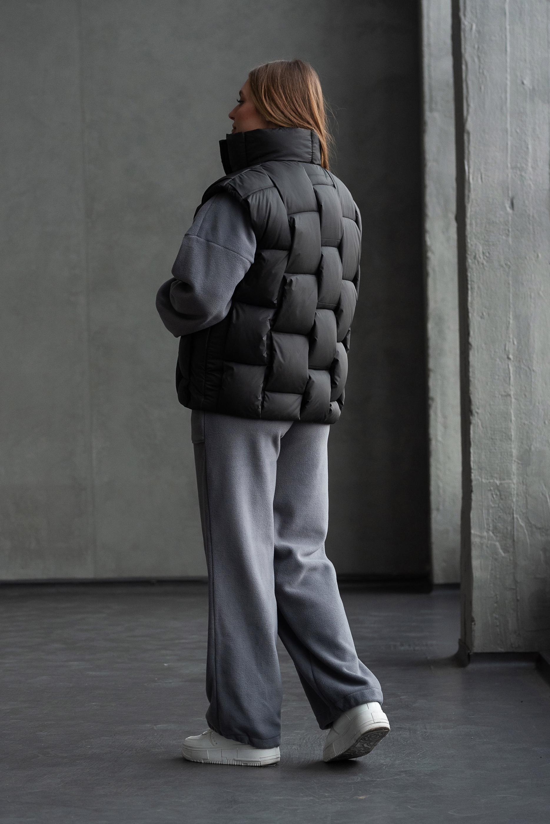 Жилет теплый женский Шахматка р. 54 Черный - фото 4 Жилет теплый женский Шахматка р. 54 Черный - фото 4