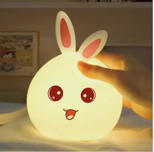 Ночник силиконовый Кролик 3DTOYS LAMP 7 цветов свечения (MS-12960) - фото 3