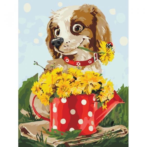 Картина по номерам Идейка Животные Доброе утро! в 30х40 см термопакете (КНО4013-mt)