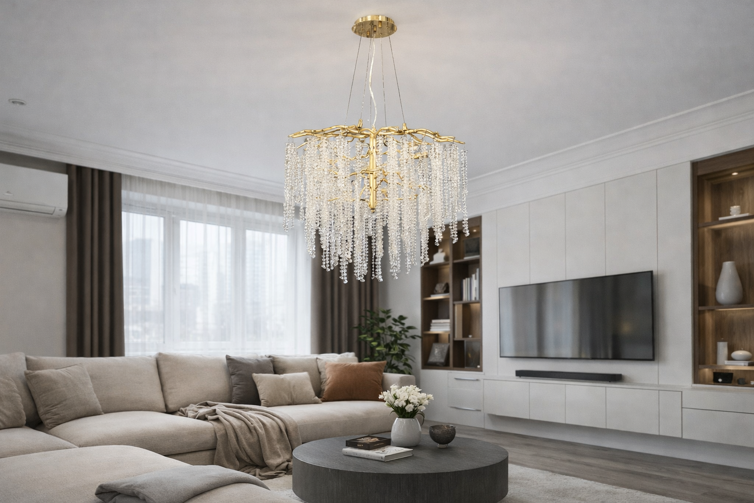 Люстра Crystal Rain 8 ламп G9 220V без ламп в комплекте (20174/600BGD) Люстра Crystal Rain 8 ламп G9 220V без ламп в комплекте (20174/600BGD)