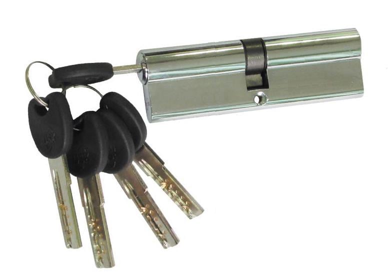 Цилиндровый механизм USK ZC-100 50x50 ключ/ключ Хром (20789916)