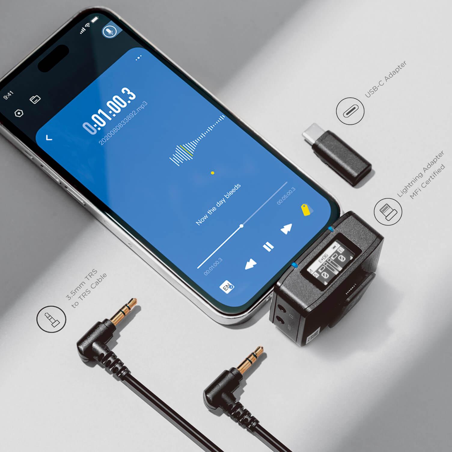Микрофон петличный Boya Boyamic для видеокамеры/iPhone/Android с зарядным кейсом профессиональный 2 шт. (50030) - фото 7 Микрофон петличный Boya Boyamic для видеокамеры/iPhone/Android с зарядным кейсом профессиональный 2 шт. (50030) - фото 7