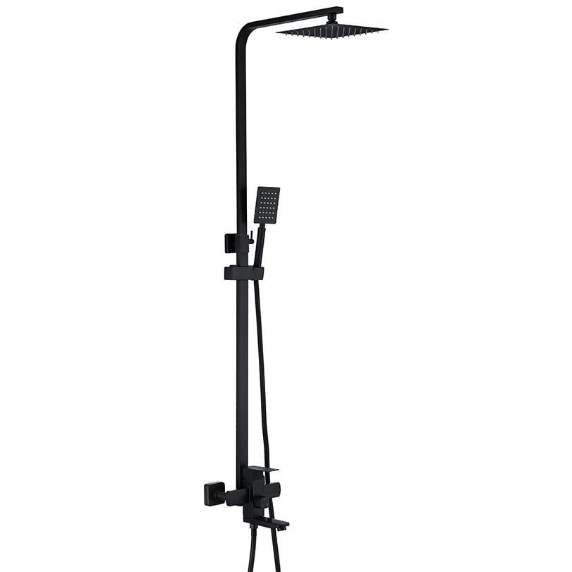 Душевая система со смесителем Wezer PRO16-02-BLACK Черный (157867)