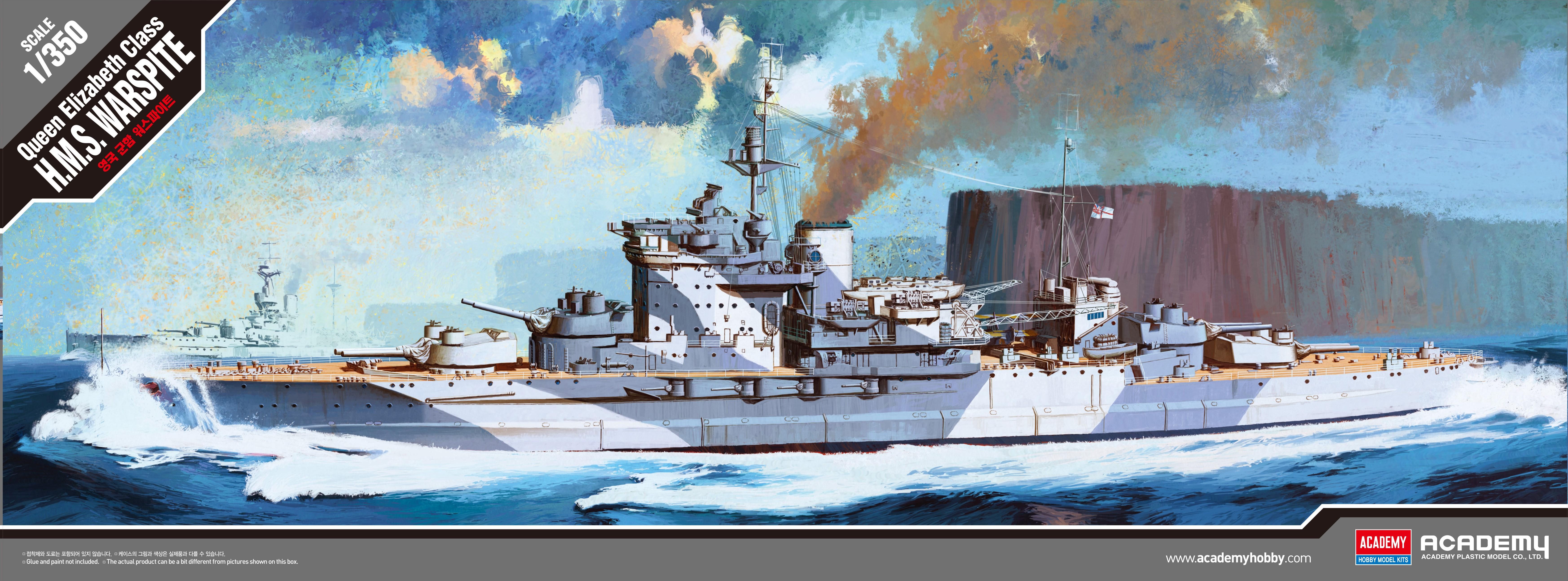 Сборная модель Academy Queen Elizabeth Class H.M.S. Warspite 1:350 (14105)