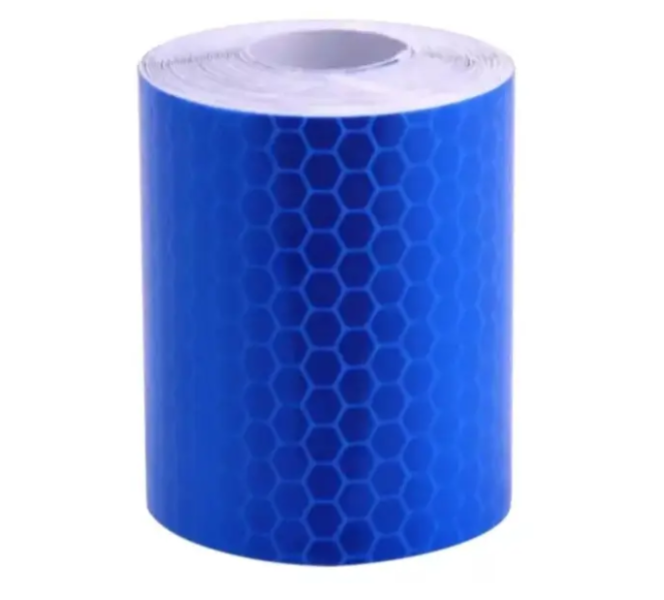 Светоотражающая лента на скотче Соты 1 м x 5 см Синий (11565/2)