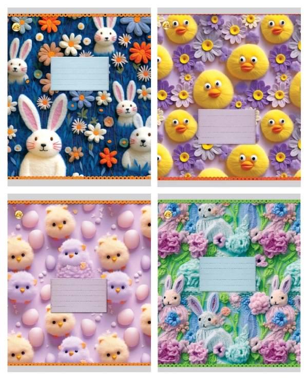 Зошити учнівські у косу лінійку 12 арк. 25 шт. в уп. ТЕ43113 (MTT-183911)