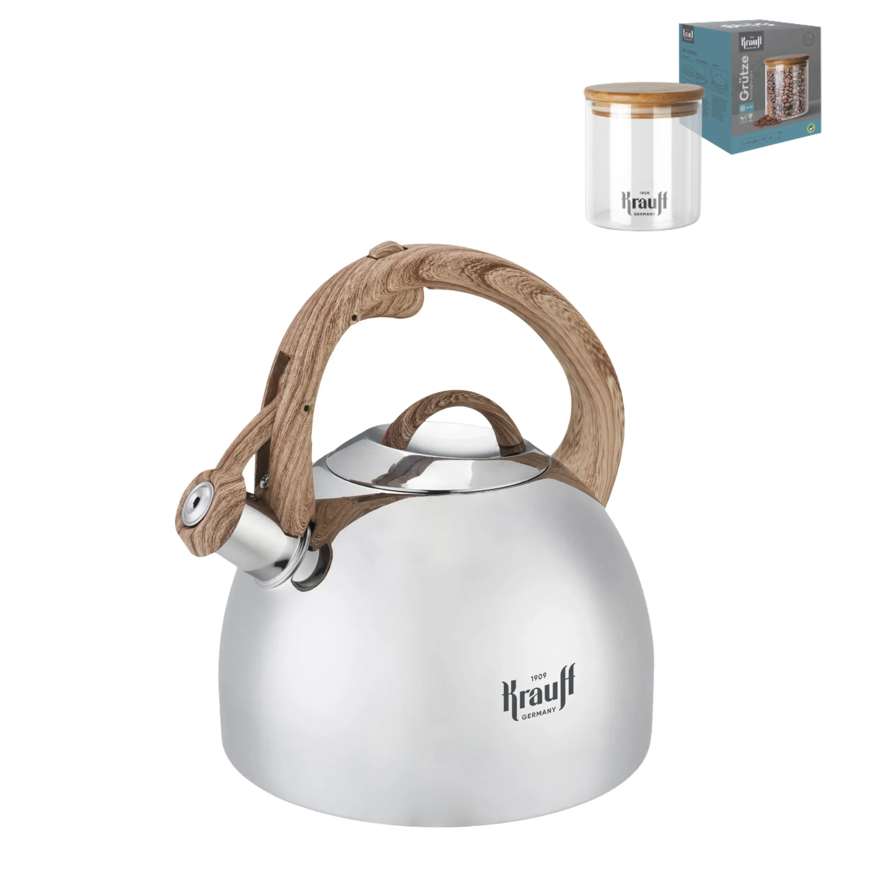 Чайник Krauff Canopus 3 л с банкой для сыпучих Grutze 500 мл (55-333-355)