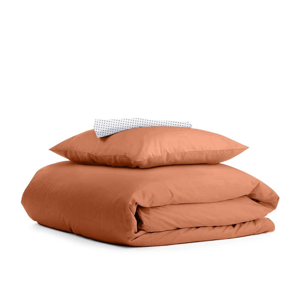 Комплект подросткового постельного белья Cosas Ranfors Terrakot Dots Grey 160х220 см (4822052031872)