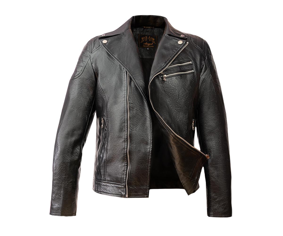 Куртка косуха Men's Style KS-8NVE з натуральної шкіри р. 48 Black (8054193) - фото 4 Куртка косуха Men's Style KS-8NVE з натуральної шкіри р. 48 Black (8054193) - фото 4