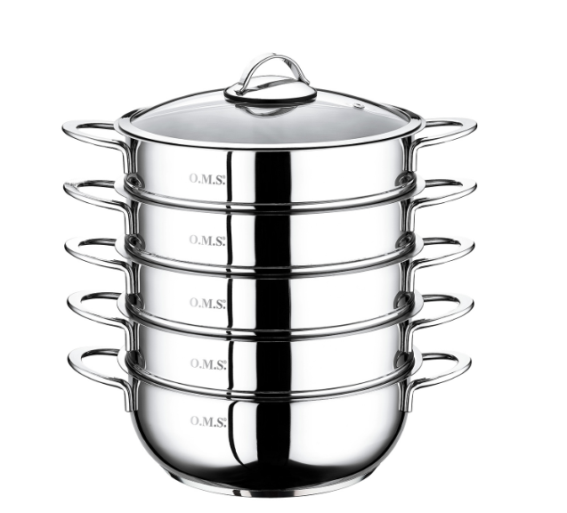 Мантоварка OMS 4-х уровневая из нержавеющей стали/для индукции 30 см 6,4 л Мантоварка OMS 4-х уровневая из нержавеющей стали/для индукции 30 см 6,4 л