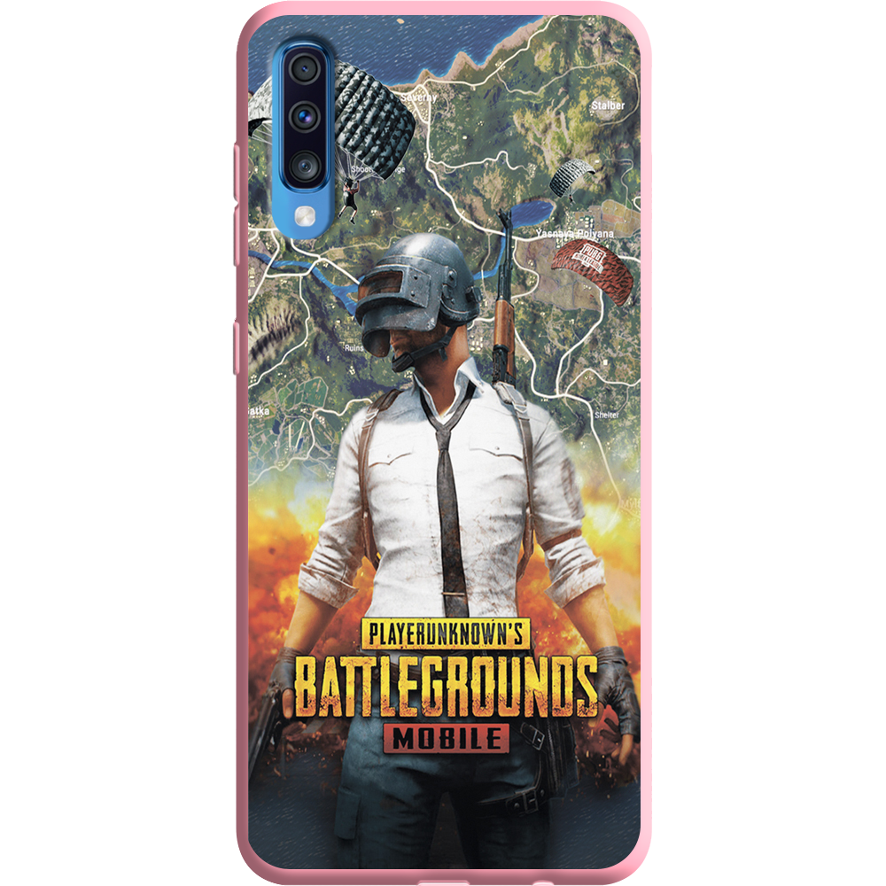 Чехол Boxface Samsung A705 Galaxy A70 PUBG Mobile Розовый силикон (36860-up2309-37422)