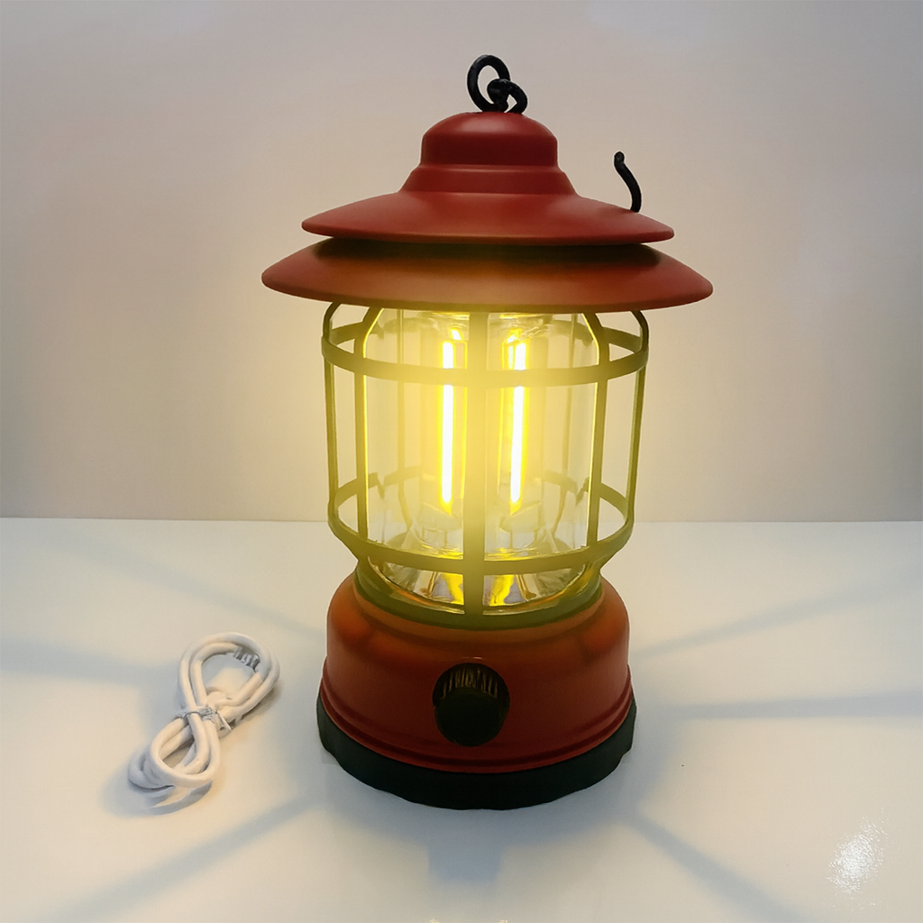 Фонарь кемпинговый аккумуляторный для рыбалки и дома Camping Lamp 27S с аккумулятором 1200 mAh 300 Лм Красный (LAMP27S)