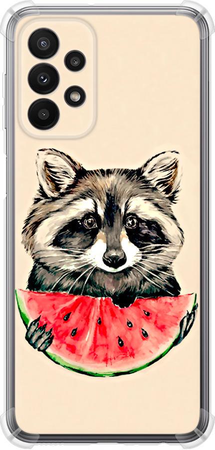 Чехол на Samsung Galaxy A23 A235F Енотик с арбузом (4605sp-2587-42517)