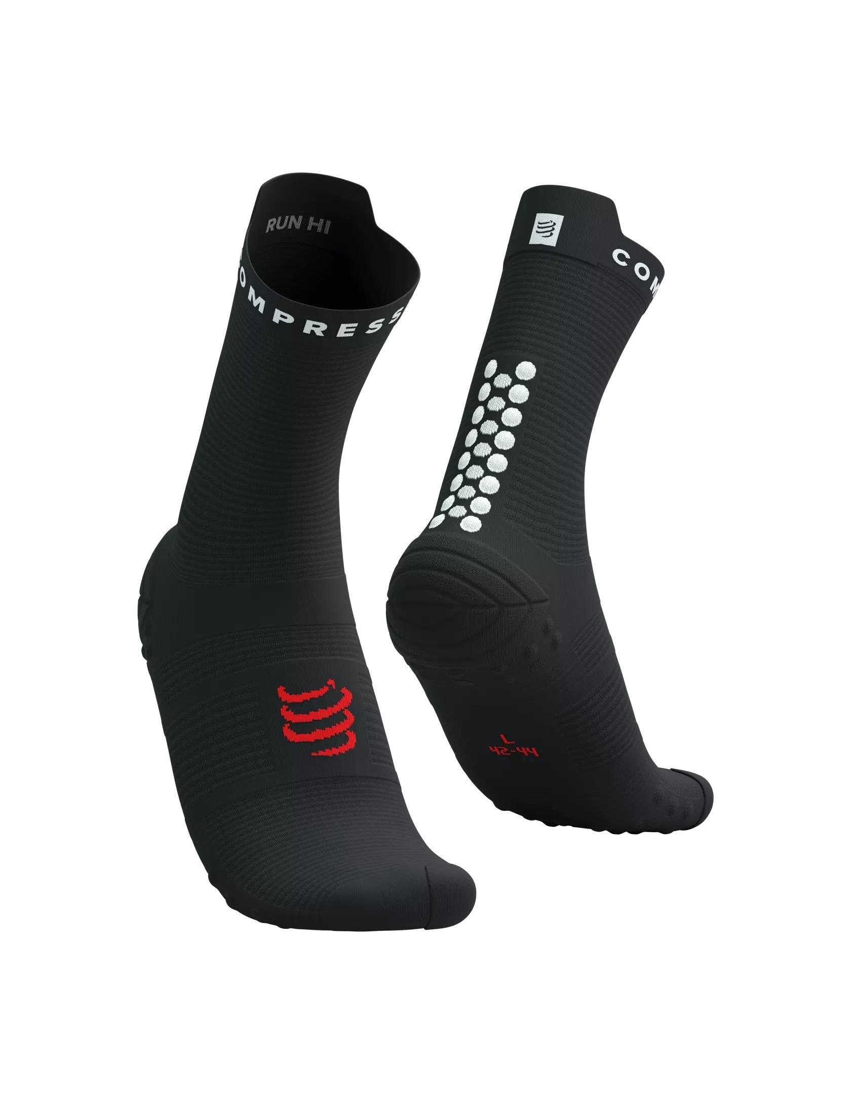 Носки Compressport Pro Racing Socks V4.0 Run High T3 Black/White - фото 2