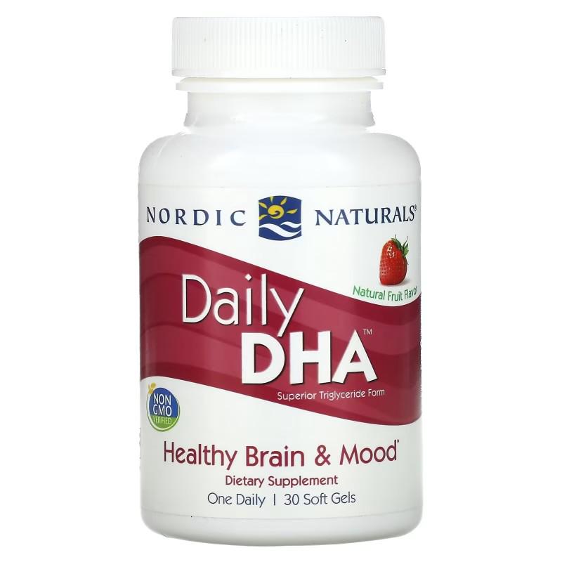 Рыбий жир Nordic Naturals Daily DHA клубника 1000 мг 30 капс. (NOR-01816)