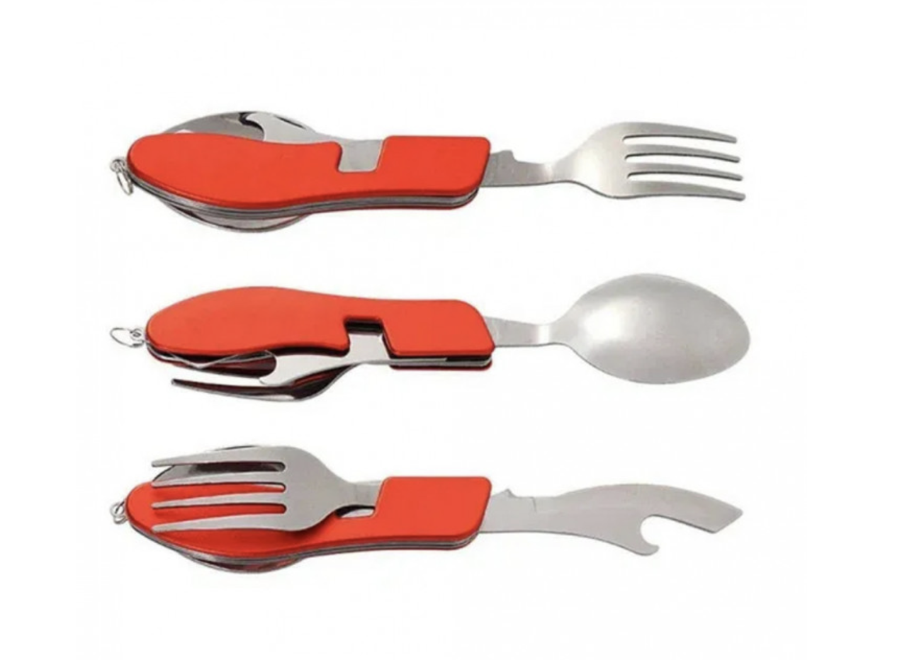 Мультитул походный ложка/вилка 3в1 для кемпинга